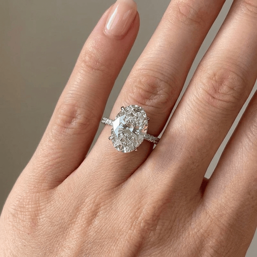 Oval Diamond Silver Elegant Ring by Rose & Oliver - product image 2