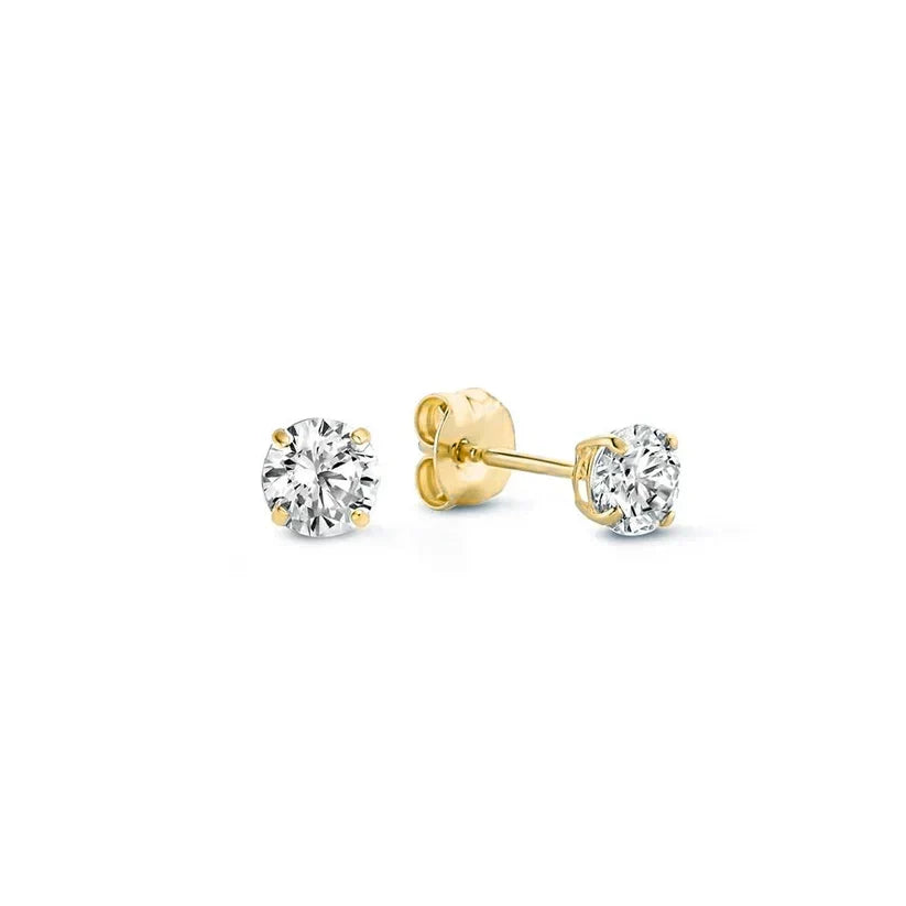 Larmes™ | Gold Stone Stud Earrings by Rose & Oliver - product image 1